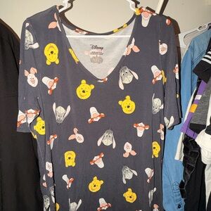 Disney Charcoal Tunic with Winnie the Pooh and Friends
